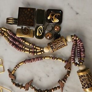 Many Mostly vintage mostly all copper jewelry few handmadeone Gold